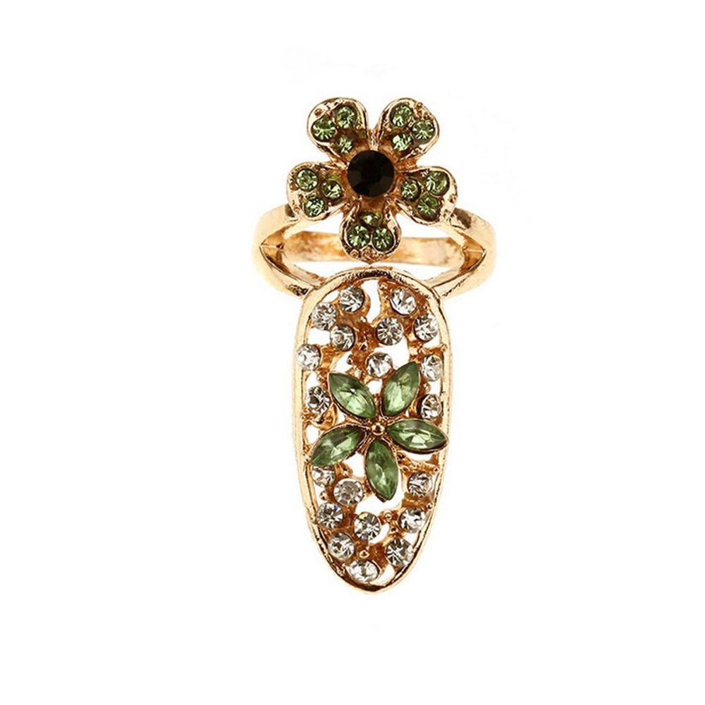 Mxbeauty Wanita Kuku Cincin Trendi Manis Chic Mahkota Bunga Busur Simpul Niche Desain Hadiah Gadis Alloy Jari Cincin