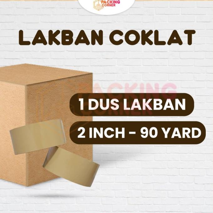

1 DUS Lakban Coklat 2 Inch 90 Yard 45mm 48mm GOJEK GRAB TERMURAH 1DUS