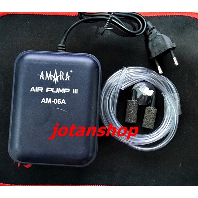 PAKET AMARA AM 06A Mesin Pompa Udara Aerator 2 Lubang AM06A Aquarium Air Pump airpump AM06 A 06 A