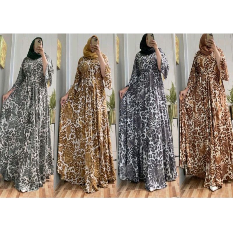 GAMIS LUNA MAYA DRESS LEOPARD