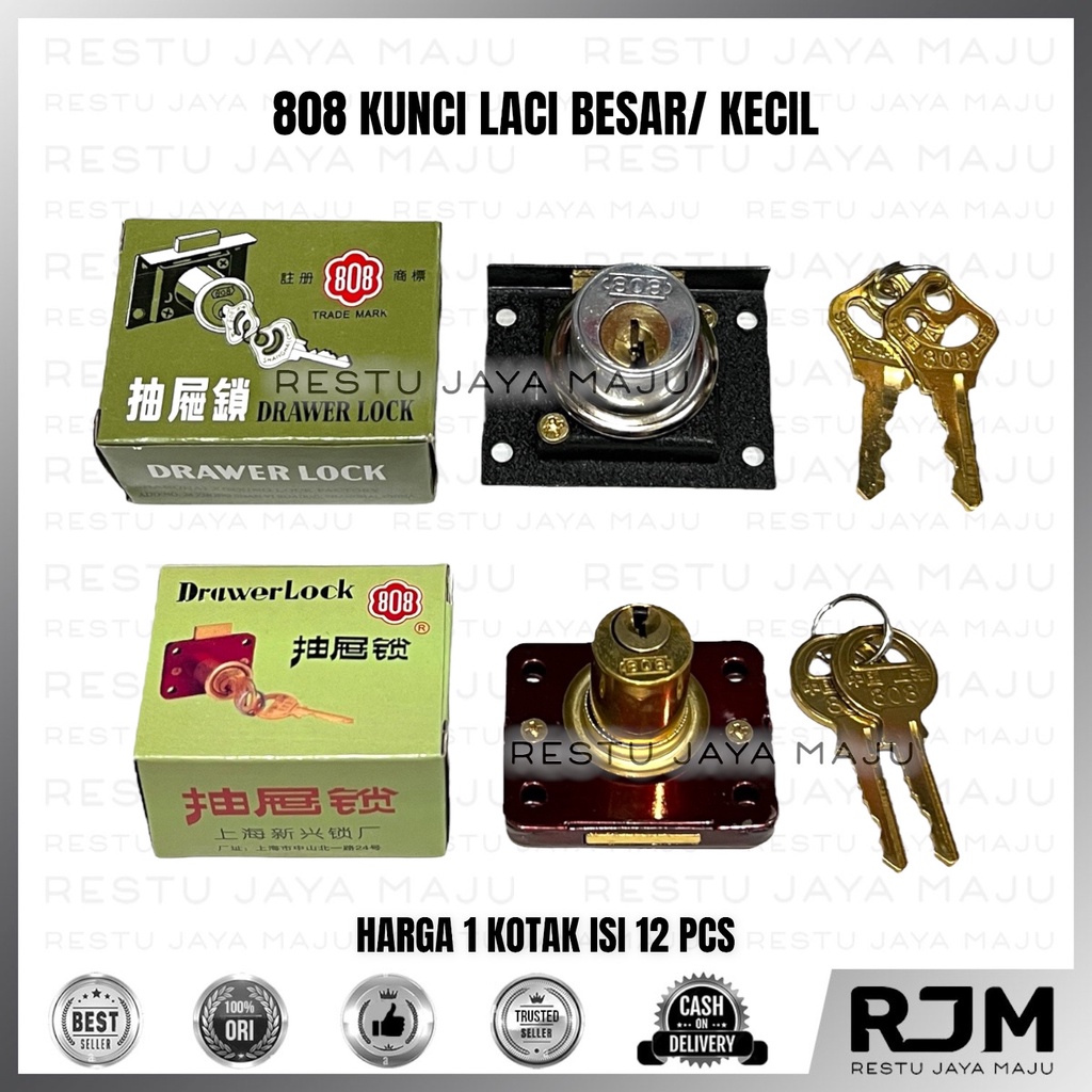 808 Kunci Laci Besar kecil 12pcs Cam Lock Drawer Meja Lemari