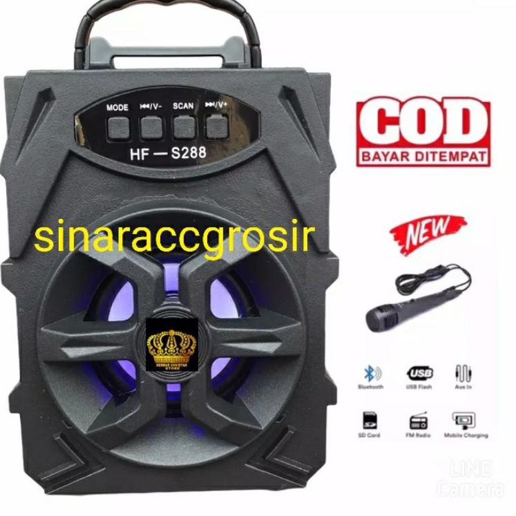 ✤ (Bayar di tempat) Speaker Bluetooth HF-S288/XTM 168 Free Mic karaoke ✿