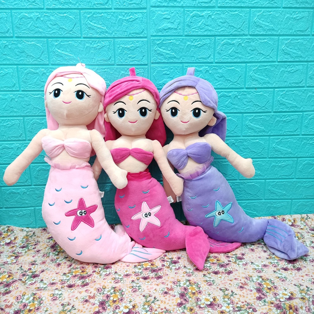 Boneka Putri Duyung Mermaid Queen Putri Duyung Lucu Tinggi 65cm Berlabel SNI