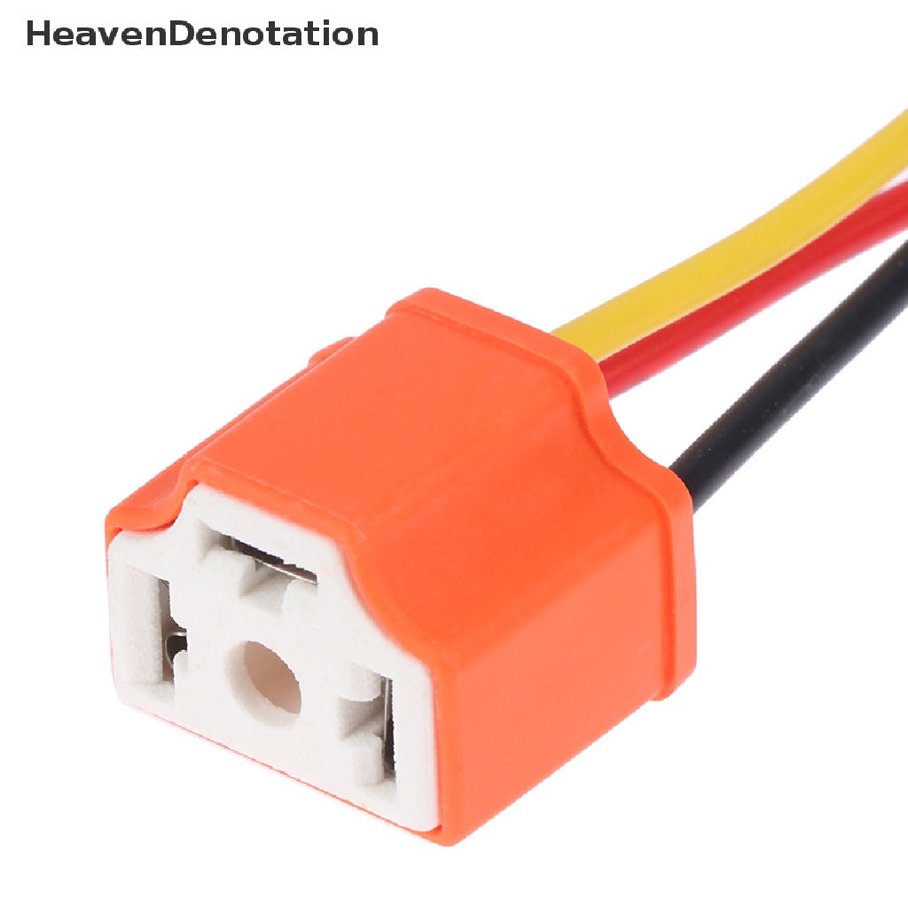 [HeavenDenotation] H4 Lampu Kepala Mobil LED Keramik Bohlam Holder Extension Wire Haen Adaptor HDV