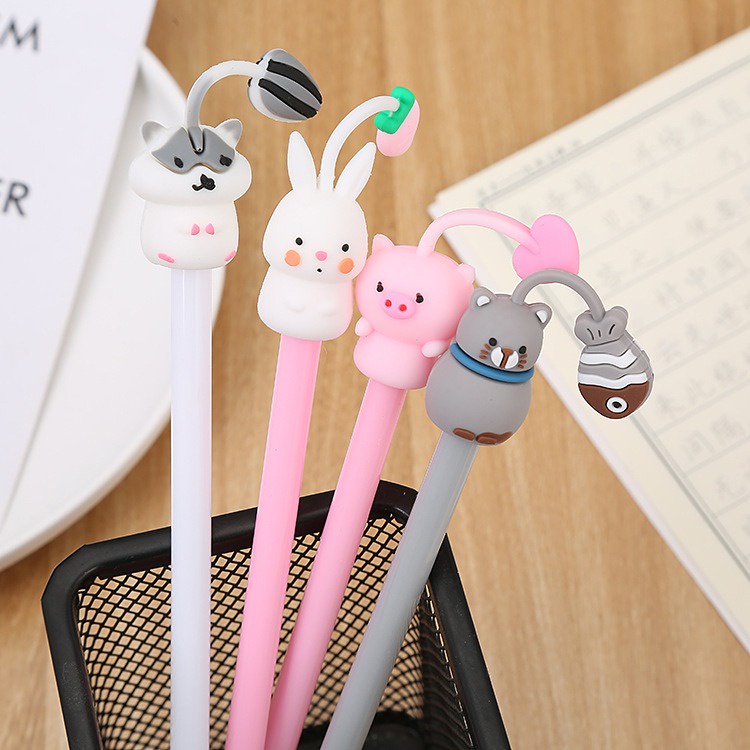 4pcs Pena Pulpen Pen Motif Hewan OSM-ST0317