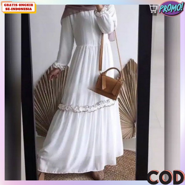 Gamis Terbaru Ori Remaja Jumbo Hitam Baju Murah Perempuan Bsju Hitam Polos Premium Daster Raya Buju 