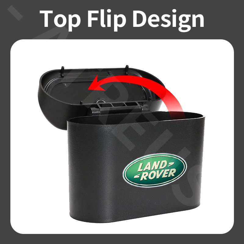 Tempat Sampah Mobil Land Rover Gantung Tutup Flip Dustbin Tipe Tekan Storage Box Organizer Aksesoris Mobil Untuk Freelander 2fender Range Rover Evoque DISCOVERY