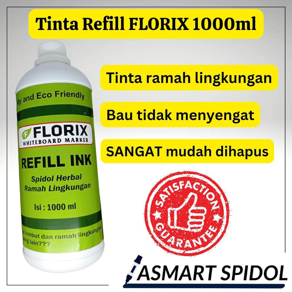 

Tinta Spidol Whiteboard FLORIX 1 LITER - Tinta Refill Spidol RAMAH LINGKUNGAN