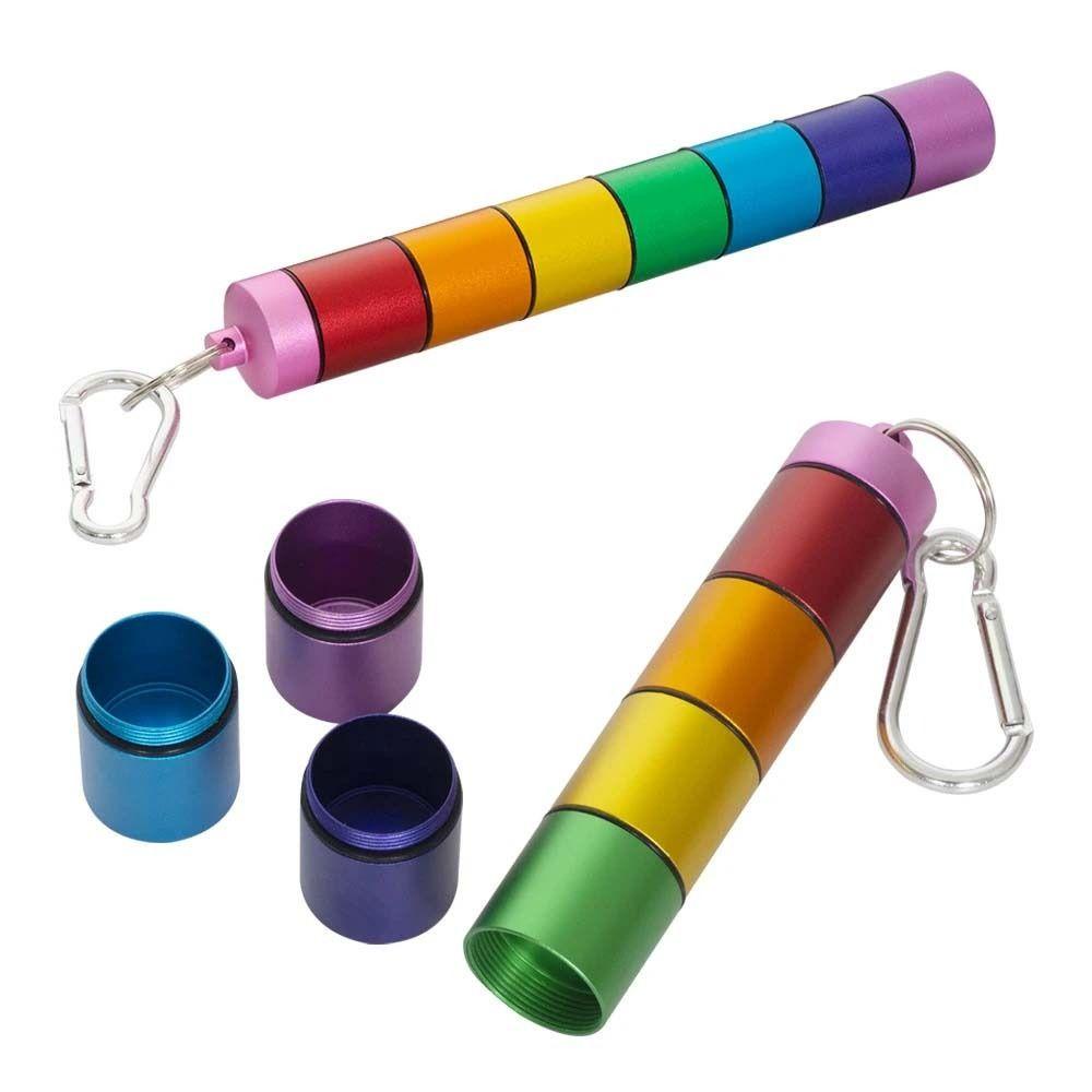 Agustina Pill Box Portable Tempat Penyimpanan 7hari Wadah Obat Organizer Gantungan Kunci Sesak Kuat Medicine Pill Box
