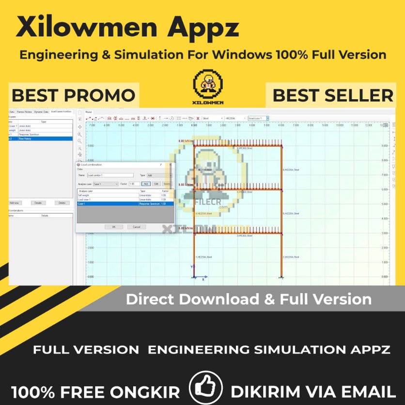 [Full Version] ENGISSOL 2D Frame Analysis Dynamic Edition Pro Engineering Software Lifetime Win OS