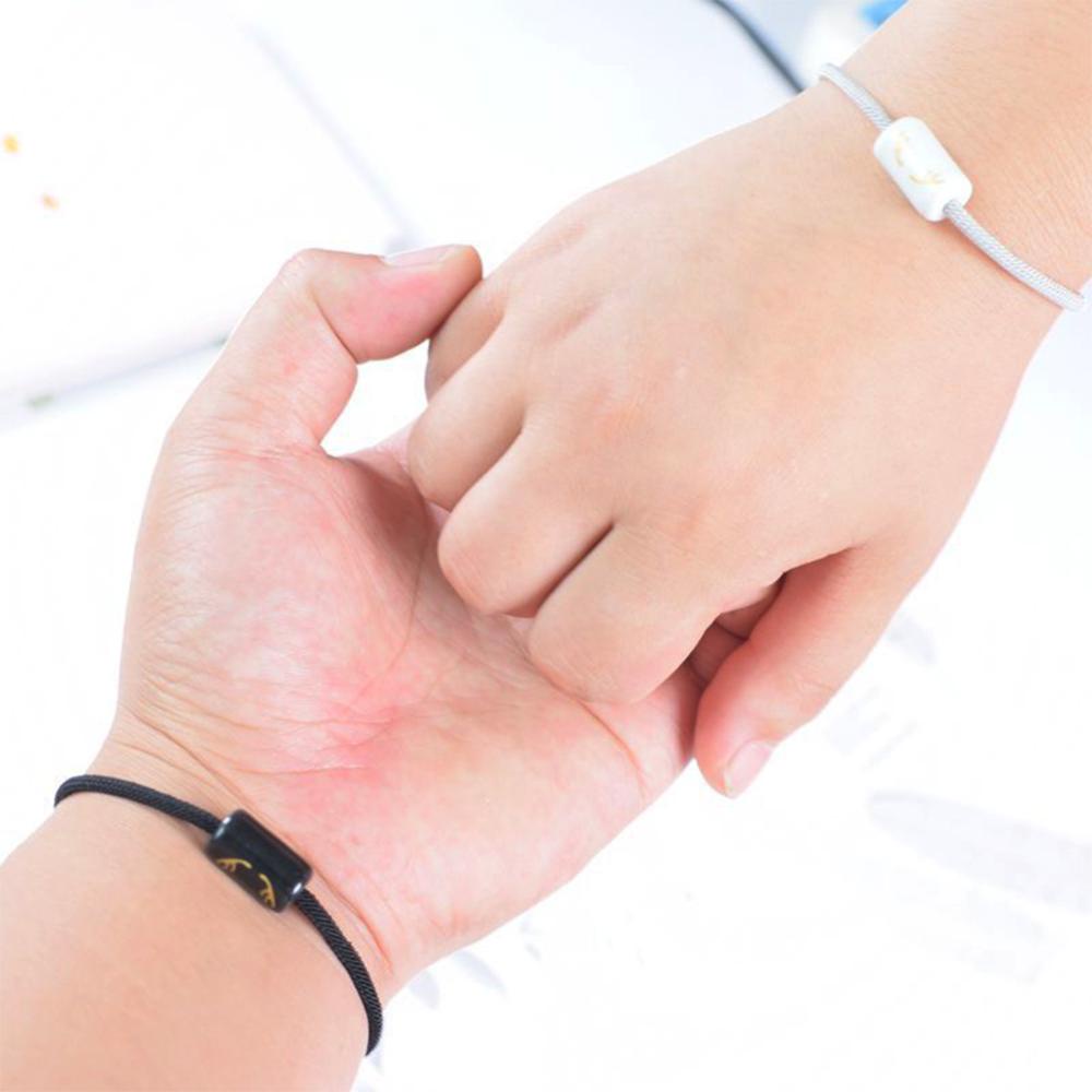 Timekey Sederhana Kreatif Tanduk Pasangan Gelang Adjustable Anyaman Keramik Pasangan Gelang Wanita Pria Perhiasan T6Y3