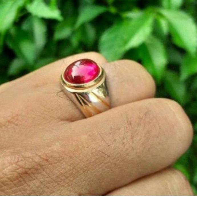 ♝ CINCIN BATU AKIK MERAH DELIMA BANGKOK ASLI ➦