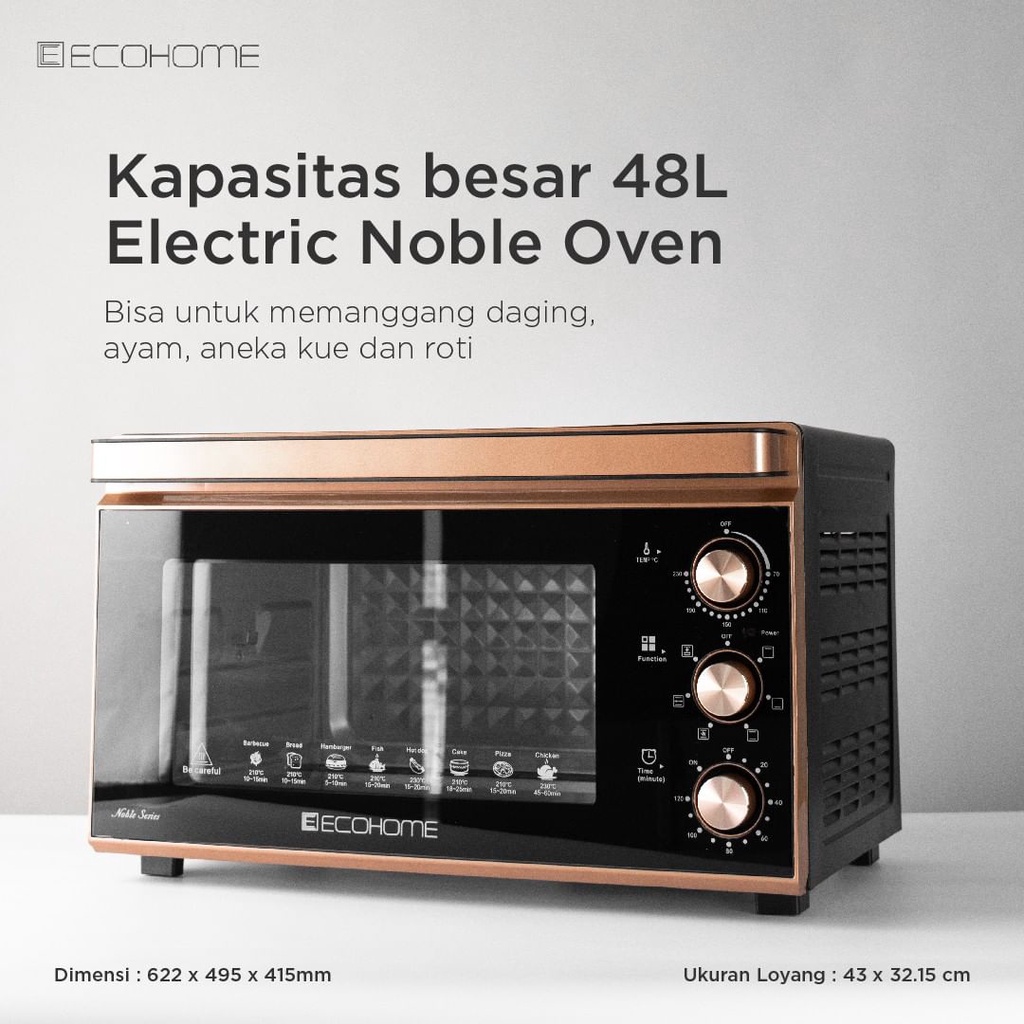 Ecohome Oven Noble Series EON888 / EON-888 / EON 888 Kapasitas 48 L