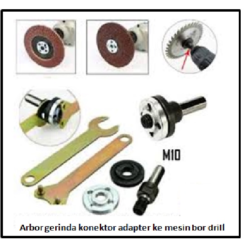 YUKIDO ADAPTOR MESIN BOR JADI MESIN GERINDA - Arbor Konektor Gerinda Bor Mata Gerinda Perubah