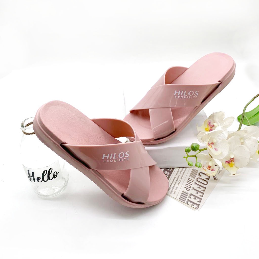 Sandal Slip On Wanita Terbaru Tali Silang Simpel Size 36-40