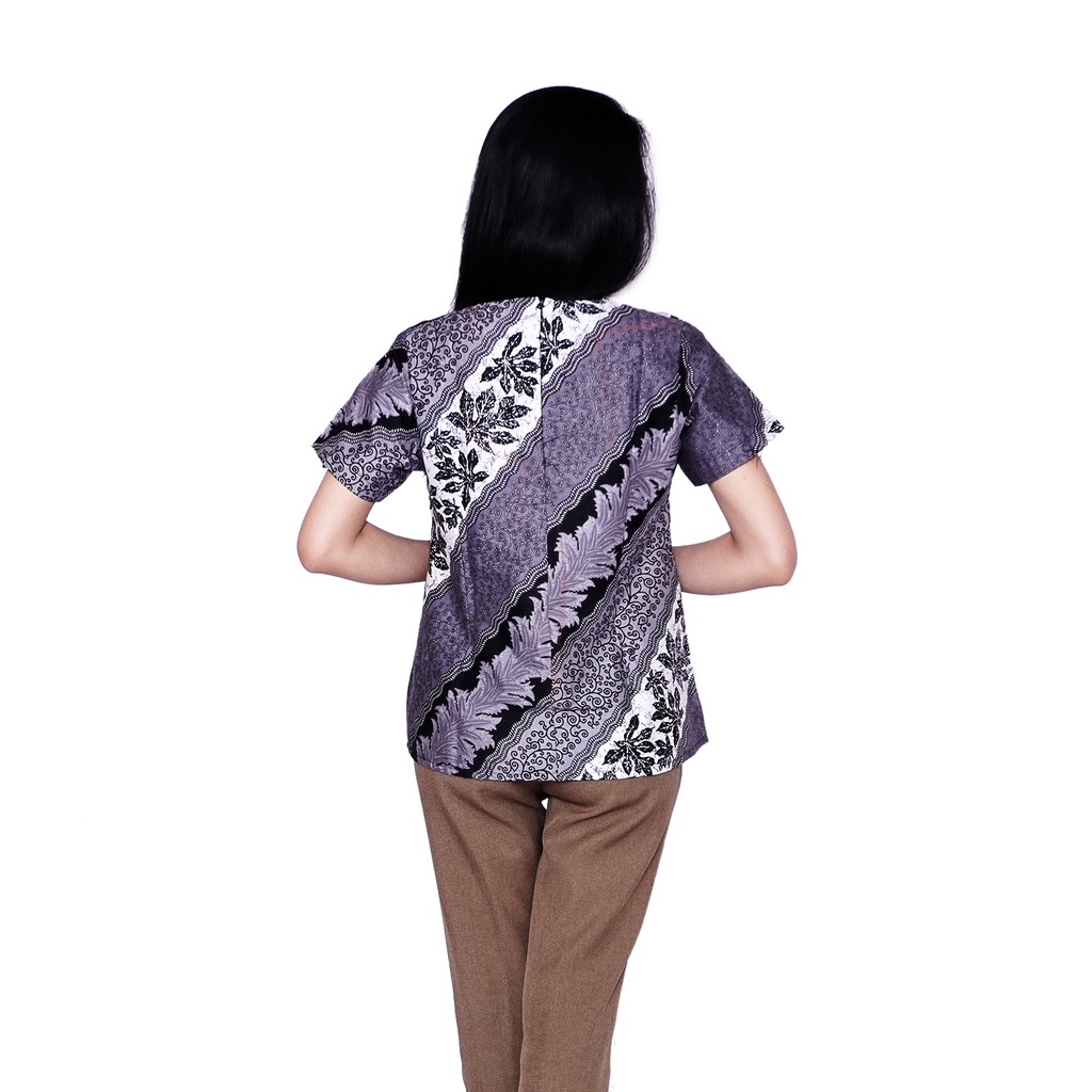 Batik Wanita Atasan Blouse Modern Trendy Bahan Katun Tidak Streetch