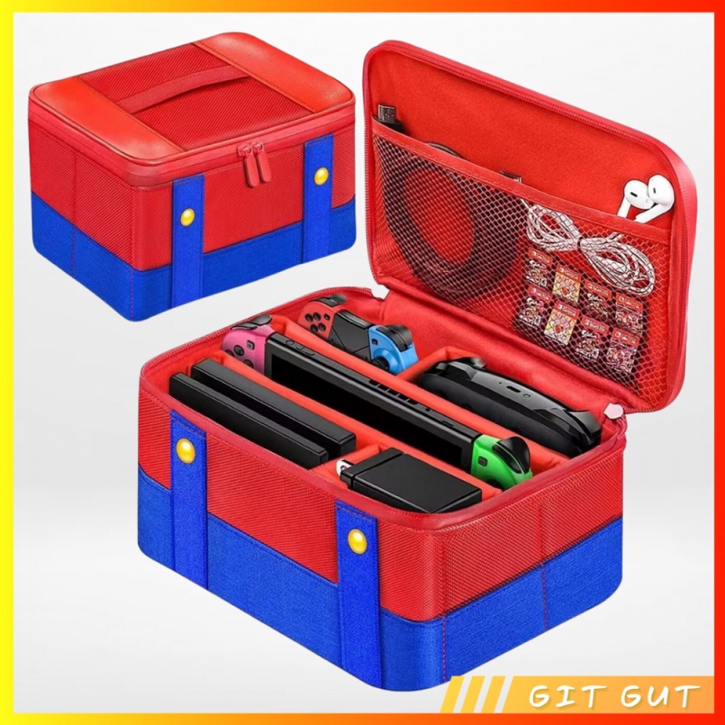 Mario Universal Tas Pouch Bag Case Storage Nintendo Switch OLED V1 V2