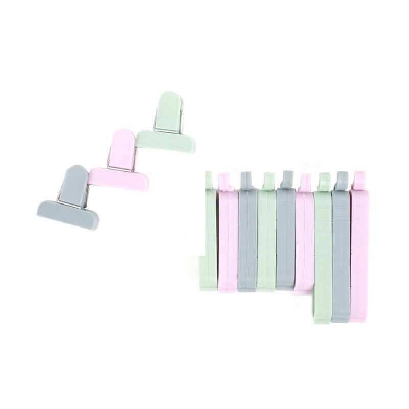12pcs / set Klip Segel Kantong Plastik Makanan / Snack Ukuran Mini
