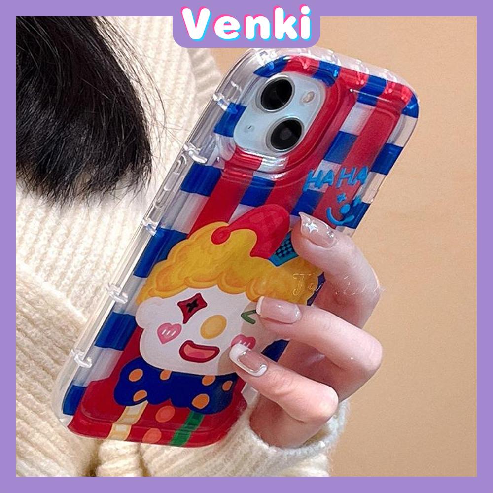 Case For iPhone 14 Pro Max Soft TPU Clear Jelly Airbag Case Cute Cartoon Clown Camera Protection Shockproof For iPhone 14 13 12 11 Plus Pro Max 7 Plus X XR