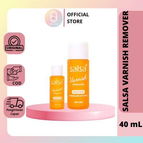 Qeila - SALSA Nail Polish Remover Varnish Remover Aseton 40 ml - Penghilang Cat Kuku Kutek Salsa