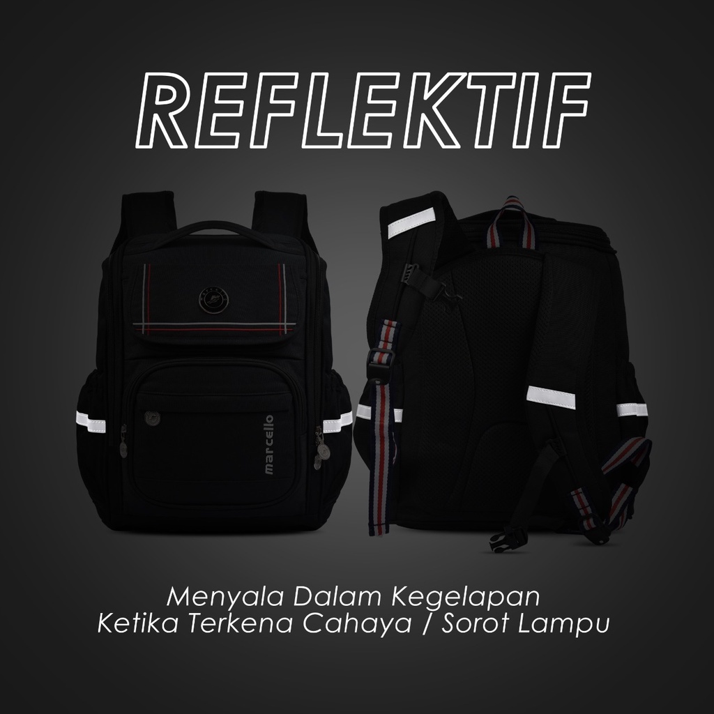 (RF) Tas Ransel Marcello 15030 Tas Anak Sekolah Fashion Import Water Resistant