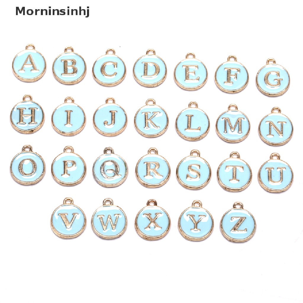 Mornin 26Pcs Huruf Alfabet Ch Inisial Huruf Gelang Perhiasan DIY Craft Making id