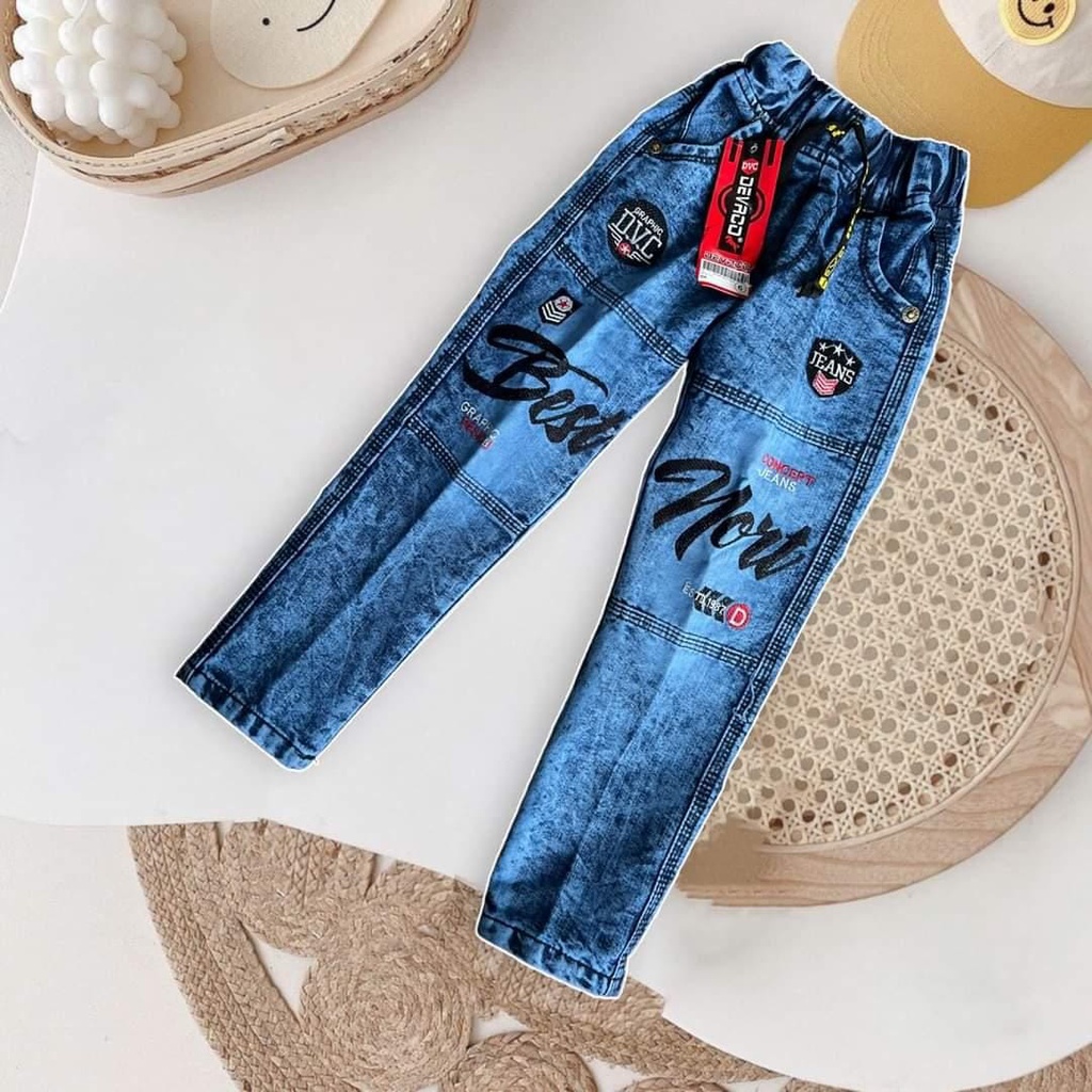 Celana jeans anak laki-laki bahan denim usia 1 sampai 12  tahun