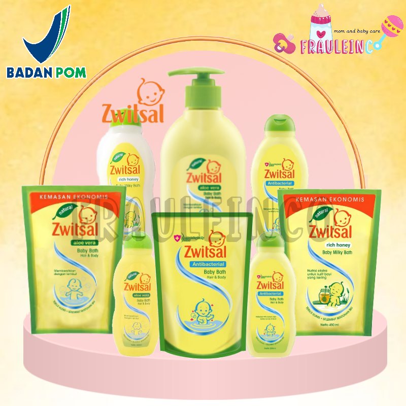 *FRAULEINCO* ZWITSAL NATURAL BABY BATH Rich honey 450ml / sabun sampo anak