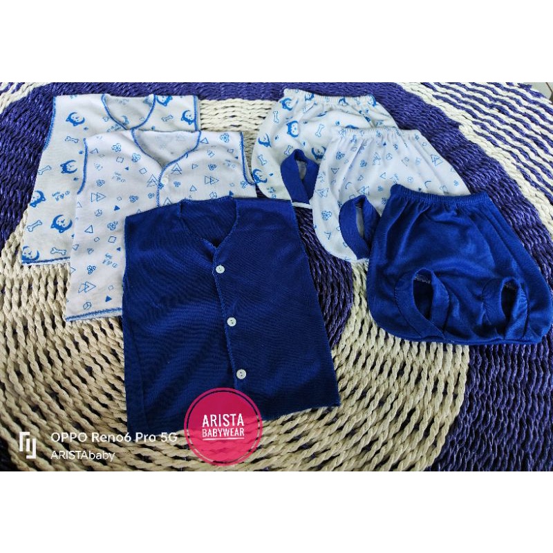 SERI BIRU Paket hemat 18pcs/9stel baju+celana bayi