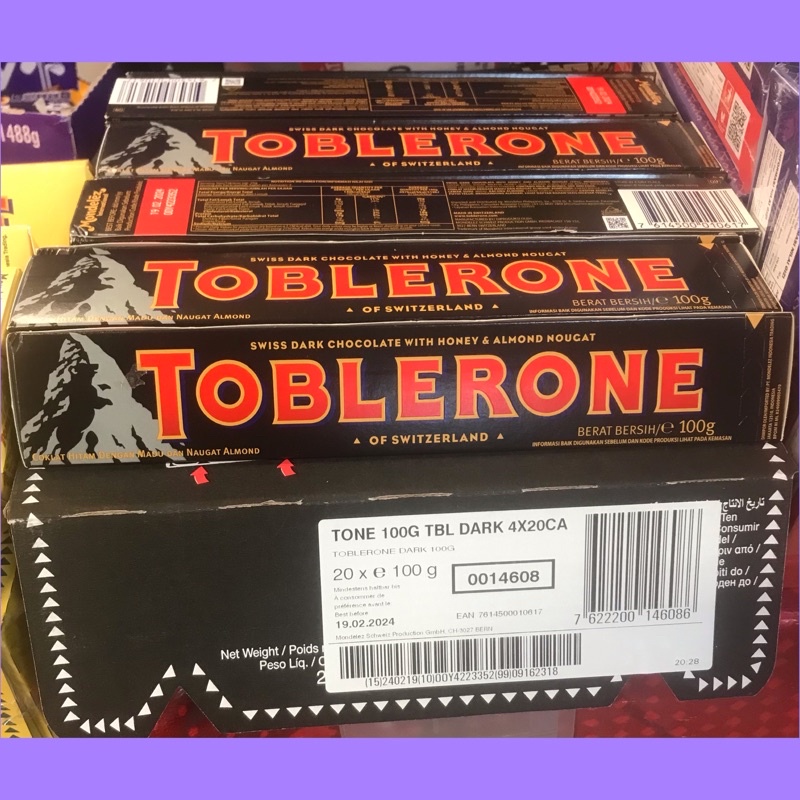 

COKLAT VALENTINE TOBLERONE SWISS DPT 2 BITSWEET 100GR FREE KATA CINTA