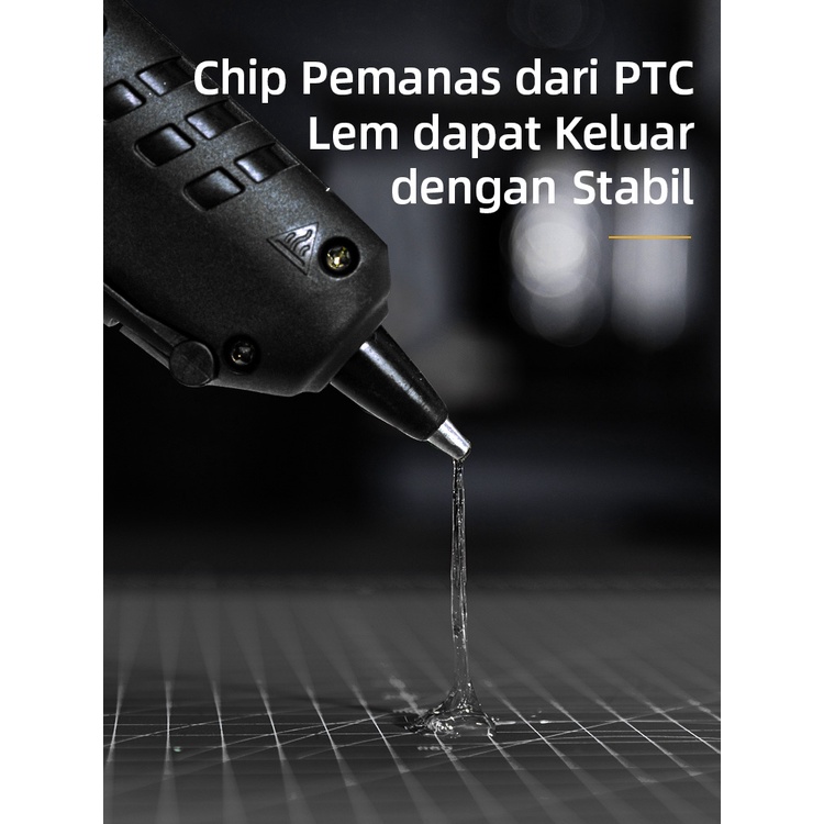 Deli Glue Gun / Lem Tembak 20 W 7mm Pencairan Lem Stabil DL402020