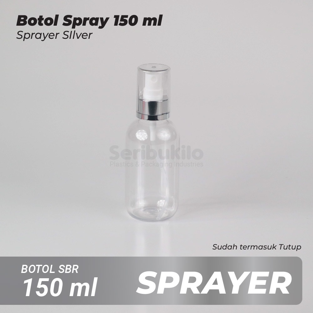 Botol Spray 150 ml /Botol PET Spray 150 ml SBR/Botol 150 ml Spray Gold/Silver Full Cover