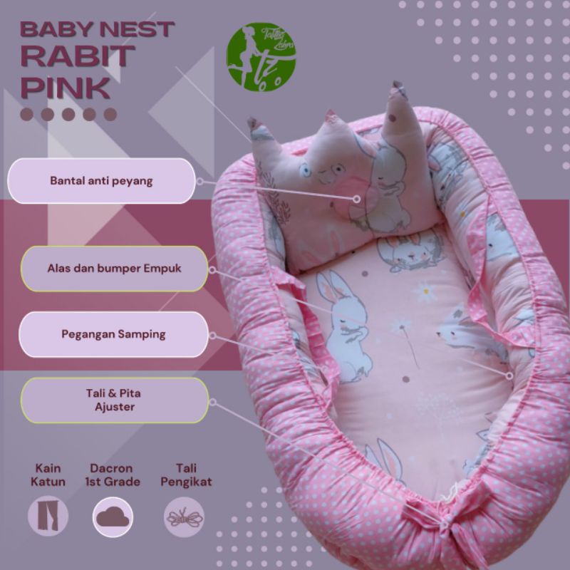 READY STOCK BABY NEST Kasur Bayi kado lahiran murah terbaik bonus gratis bantal peyang