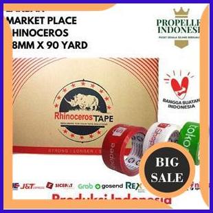 

onderdil Lakban Marketplace RHINOCEROS Tape Packing 2incI 48x90Yard 72Pcs Per Dus 1F3BZ3