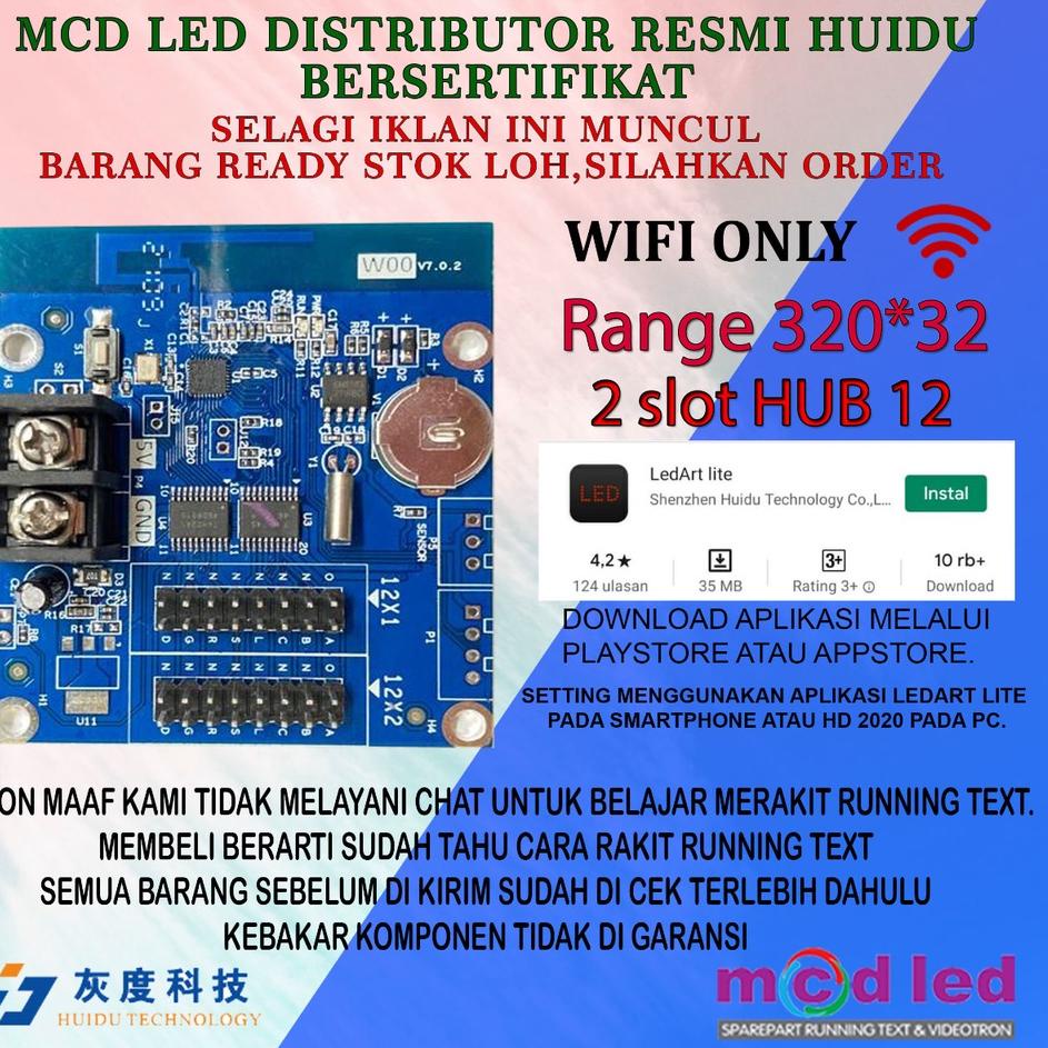 Diskon Terlaris HUIDU HD W00 running text kontroler