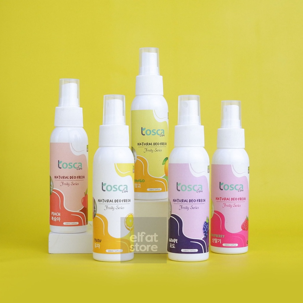 TOSCA Natural Deodorant Spray 100ml Deodorant Tawas DeoFresh Fruity Series Segar dan Bebas Bau Ketiak