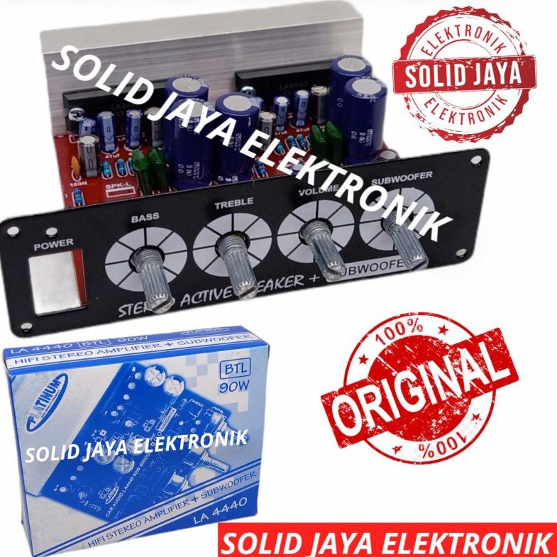 ♠ KIT POWER SPEAKER AKTIF AMPLIFIER 12V DC LA4440 BTL 90W AKI ACCU MOBIL SUBWOOFER SUB ACTIVE STEREO