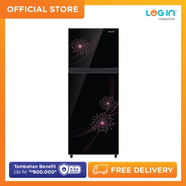 Sharp Kulkas 2 Pintu SJ317MGDP 237 Liter Purple