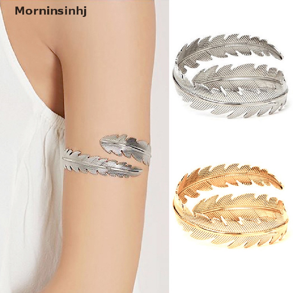 Mornin Fashion Gelang Lengan Untuk Wanita Perempuan Mental Terbuka Upper Arm Bangle Bracelet Sederhana Adjustable Armlet Armband id