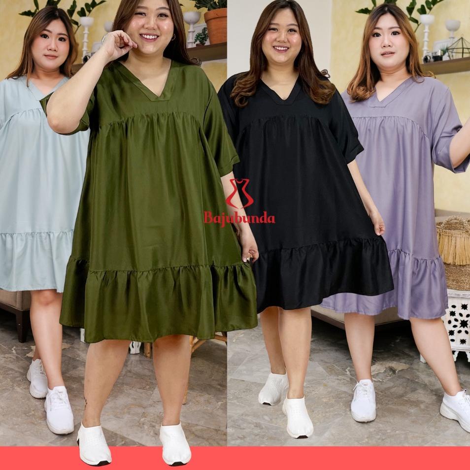 ☼ BAJUBUNDA BIG SIZE DRESS JUMBO LD 130 / TEMARI DRESS ✥