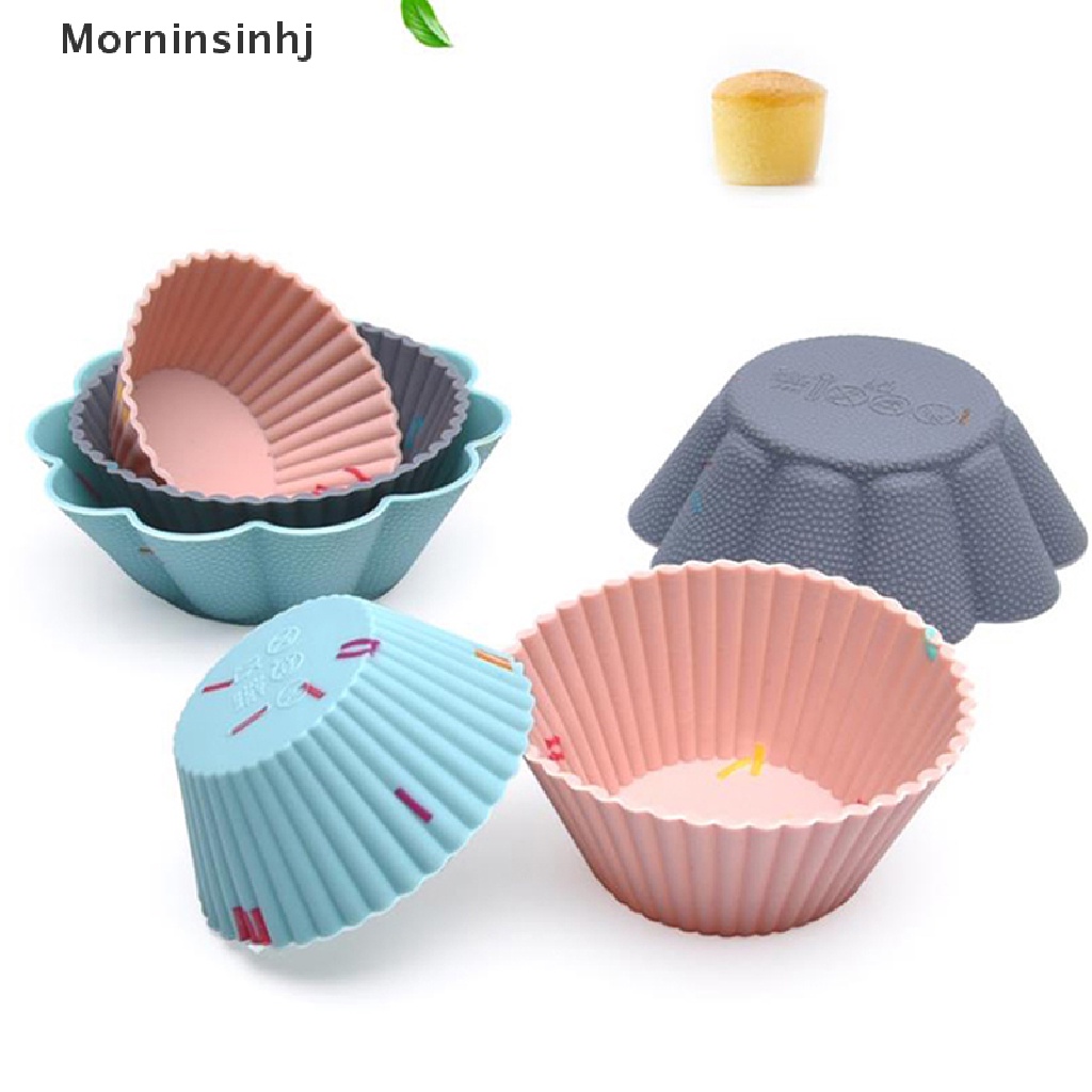 Mornin 6pcs Reusable Silicone Cupcake Mold Cetakan Kue Muffin Kue Baking DIY Dessert Tools id