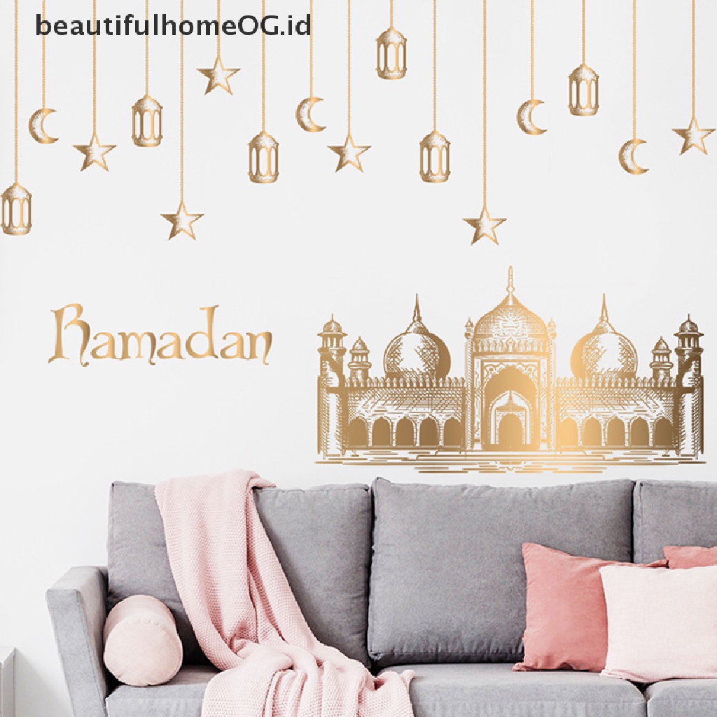 // Beautifulhomeog.id// Stiker Jendela Ramadhan Eid Mubarak Ramadan Dekorasi Pesta Muslim Islami Idul Adha Ramadhan Kareem Wall Stiker **