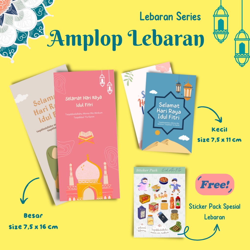 Jual Lebaran Series Amplop Idul Fitri Amplop Motif Amplop Lebaran Amplop Thr Murah Isi