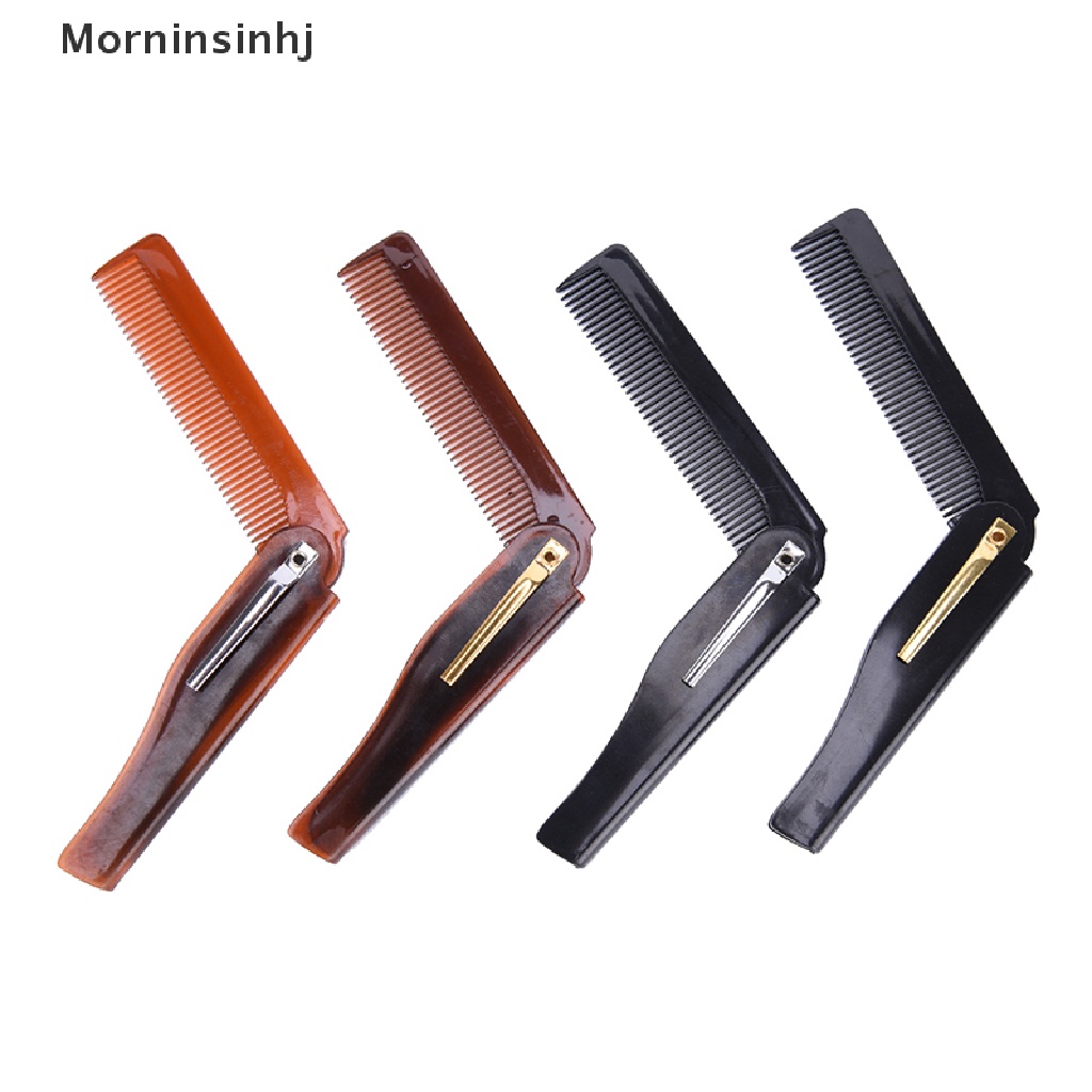 Mornin 1Pc Sisir Rambut Lipat Pocket Clip Hair Moustache Beard Comb Alat Styling Rambut id