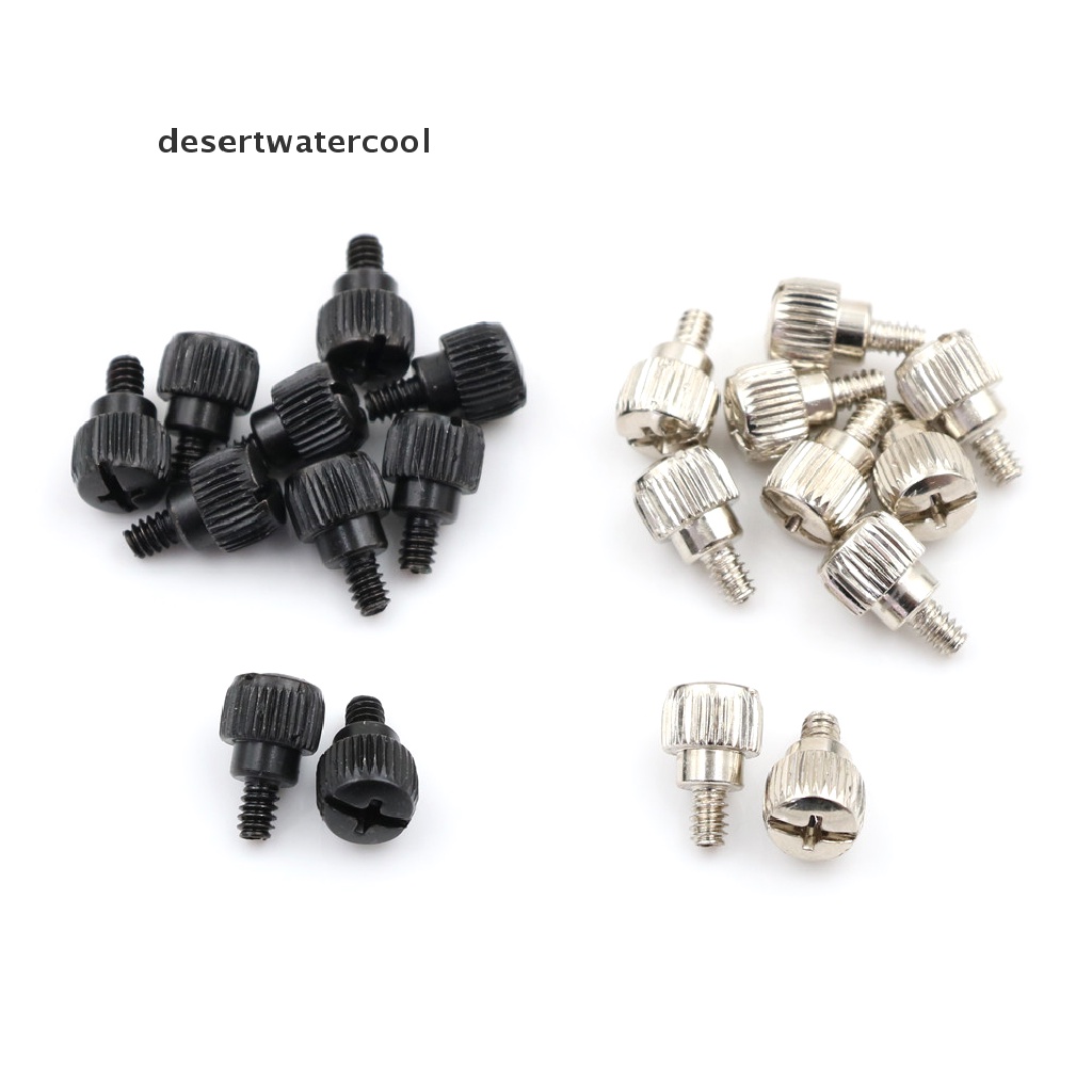 Deid 10pcs6#32 * 5benang Gigi Panjang 5mm Komputer PC Case Tanpa Perkakas Penyesuaian Sekrup Martijn