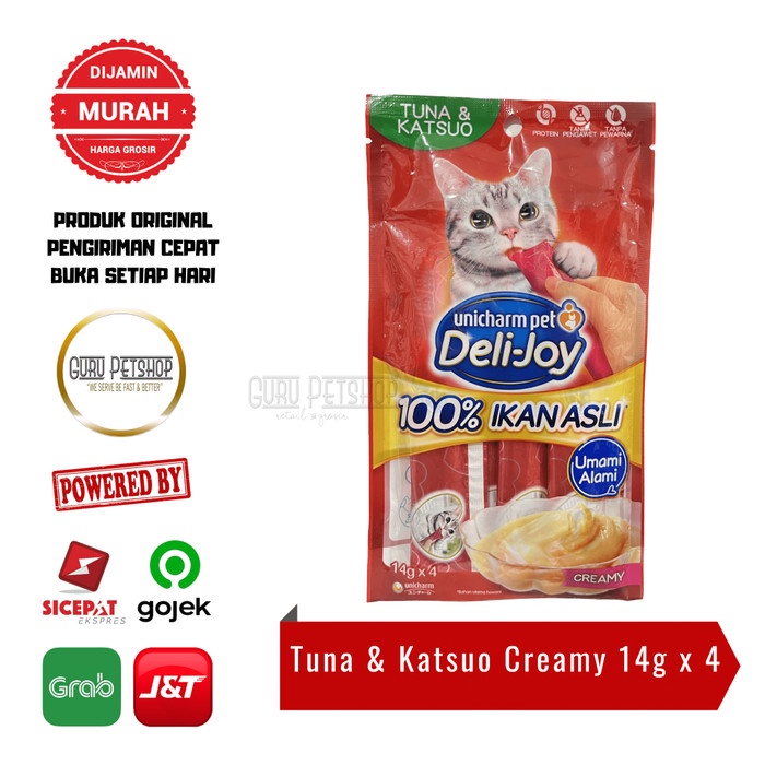 Deli-Joy Creamy Treats 14g x 4 Snack Kucing Deli Joy Creamy Cat Treats