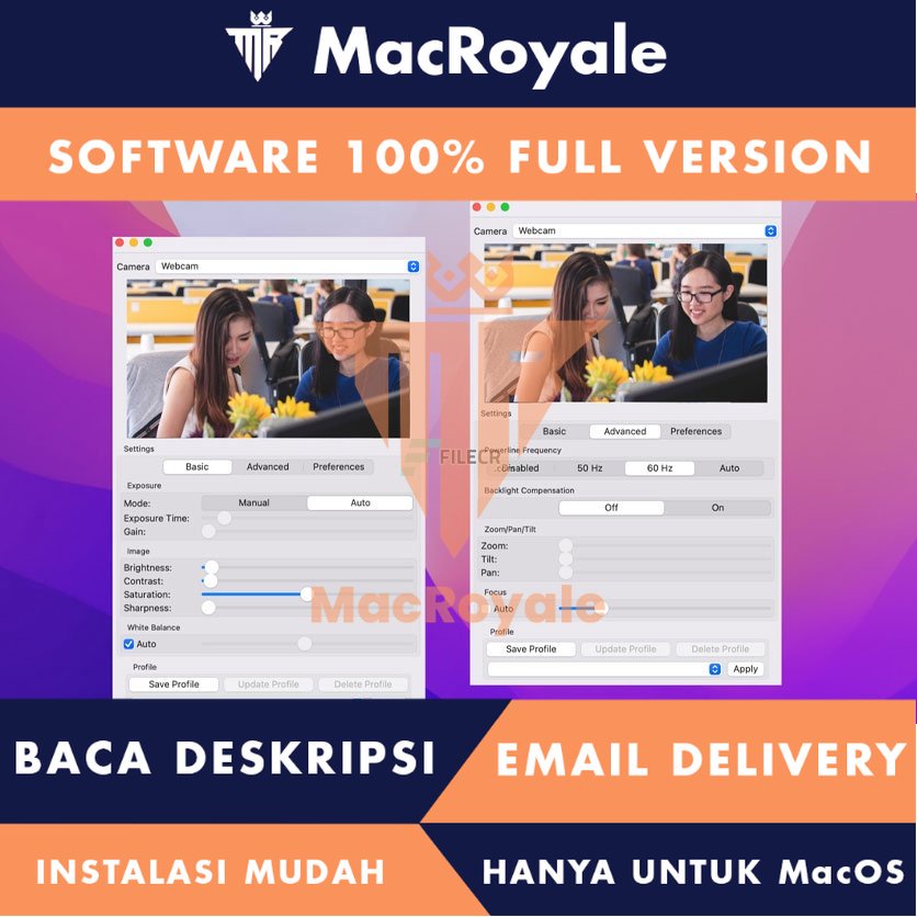 [MacOS] Webcam Setting Full Version Lifetime Full Garansi