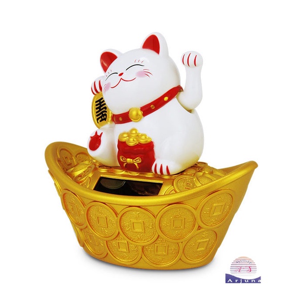 PAJANGAN mobil /rumah/toko /kucing rejeki /kucing hoki/ lucky cat yuanbao 11cm