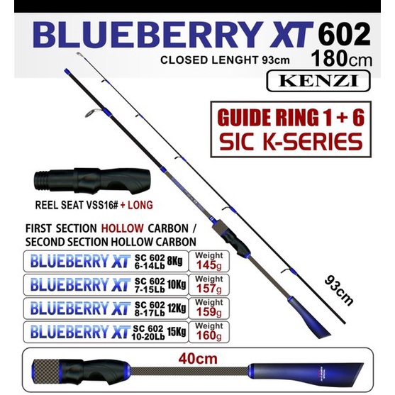 Joran Pancing kenzi blueberry xt 20lb 180 cm
