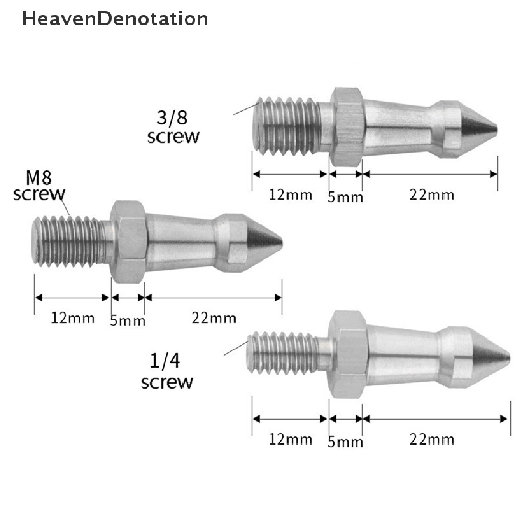 [HeavenDenotation] Tripod Spike1Per4 3 /8 M8 Inch Kamera Monopod Kaki Sekrup Tetap Aksesoris HDV